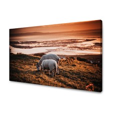 Leinwandbild Tiere Weidende Schafe, Größe 40x30 cm bis 120x80 cm