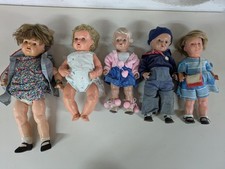 7x alte Schildkröt Puppe / Puppen - Jungen & Mädchen mit Bekleidung - Vintage