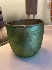 Deko Windlicht Glas Bauernsilber Grün Loberon