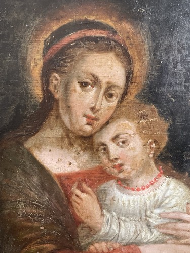 Antikes ölgemälde madonna - antikes,