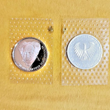 10 DM Gedenkmünze Arthur Schopenhauer 1988 D 2 Stück in Folie