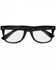 Schwarze Nerd Brille mit