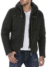 Redbridge Herren Jacke Übergangsjacke Bikerjacke abnehm Sweat- Kapuze 2in1 Look