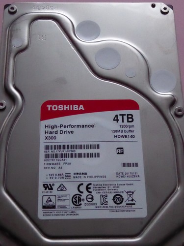 4tb toshiba x300 hdwe140uzsva - x300,