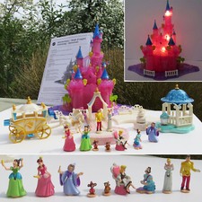 Mini Polly Pocket DISNEY CINDERELLA Wedding Palace Licht Kutsche Bluebird .