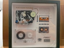Vintage  Audio Cassette Technology im 3D-Objektrahmen – Sammlerstück