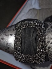 Extravagante Schuhe DI LAURO Echtleder Silber Spange 37