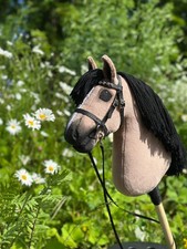 Schwarzes  Zaumzeug aus echtem