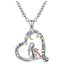 Silberne Herz Halskette Mutter