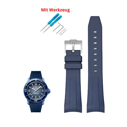 Silikon armband blau blancpain - silikon,
