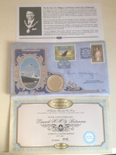 1998 Fein Silber 1OZ 0.9kg Britannia Benham Erste Tag Abdeckung FDC Signiert