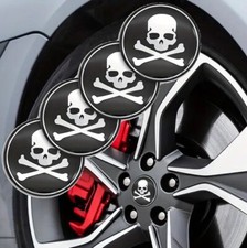 4x Nabendeckel Totenkopf