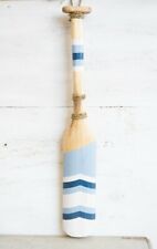 Deko Paddel Holz blau/weiss