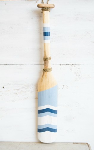 Deko paddel holz blau - holz, blau/weiss
