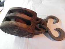 Schiffsblock maritimer Flaschenzug Segler Nautik ca. 38x15x16 cm VINTAGE.  Der B