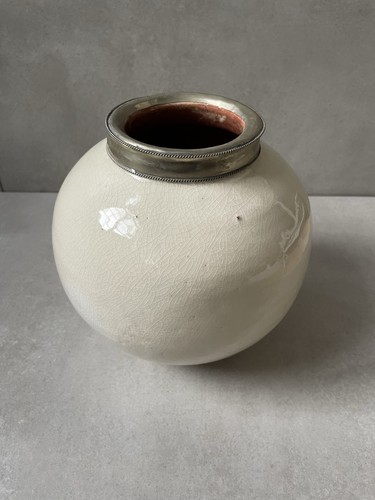 Tolle kugel vintage vase weiß - vase,