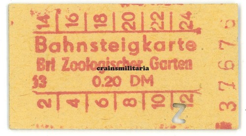 Orig bahnsteigkarte - orig.,