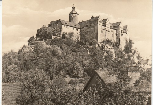 Postkarte burg ranis - burg,