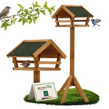 Vogelhaus Holz hängend wetterfest Futterhaus Garten Vogelfutterhaus Ständer VH3