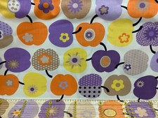 Baumwollstoff Äpfel gelb