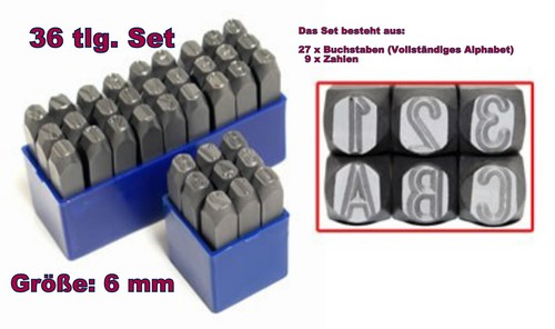 Schlagzahlen set 36tlg 6mm - schlagzahlen,