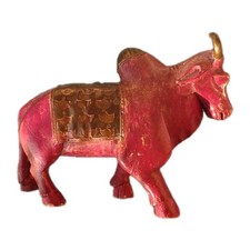 Alte Tierfigur Holz Roter