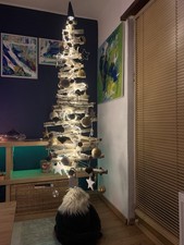 Handgemachter Weihnachtsbaum aus Birkenholz – 200 cm – langlebig & einzigartig