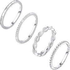 4er set damenringe - 4er-set,