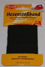 Kleiber Hosenstoßband schwarz zum Bügeln 130 cmx1,5cm