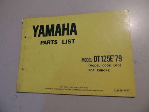 Parts list catalog