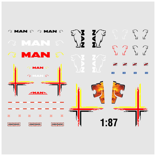 Waterslide decal spur h0 - 1:87,
