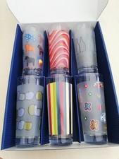 Ikea Trinkgläser mit Stofffarbmustern Original Verpackt, Limitierte Auflagen. 