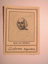 Laferme Cigaretten - Graf von Schwerin - Zigaretten / Reklamemarke