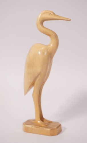 Vintage holzfigur reiher - vintage,