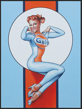 Gulf Racing pinup Art