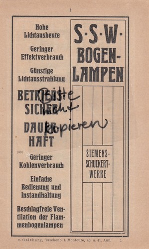 Berlin werbung 1911 - berlin,,