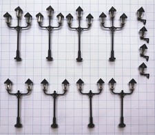 12 Stück Modellbahn Straßenlampen H0 Gaslaterne Parkleuchten - ohne Funktion