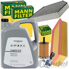 MANN INSPEKTONSPAKET 2.0 TDI+ORIGINAL 0W30 für AUDI A4 B8 A5 8T Q5 8R 120-170 PS