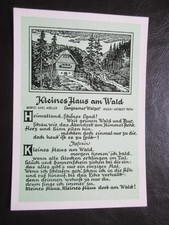 AK Liedkarte,Kleines Haus im Wald,Herbert Roth,um 1954,ungelaufen