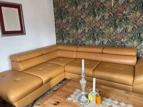 Echtleder ecksofa mit - echtleder,