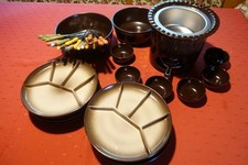 Fondue-Set Keramik von Gerz /