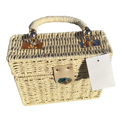 Strohtasche sand rechteckig - strohtasche,