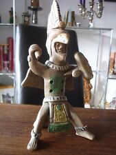 Skulptur Azteken Adlerkrieger 24,5cm ältere Figur / Pfeife Terracotta Südamerika