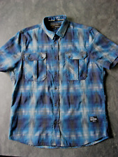 Herren Freizeit Hemd Angelo Litrico C&A Größe L 41 / 42 mehrfarbig blau kurzarm