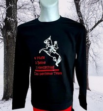 Sweatshirt Herren, Gr. M, Pferde-Motiv, Spruch,schwarz, regular, neu, Restposten