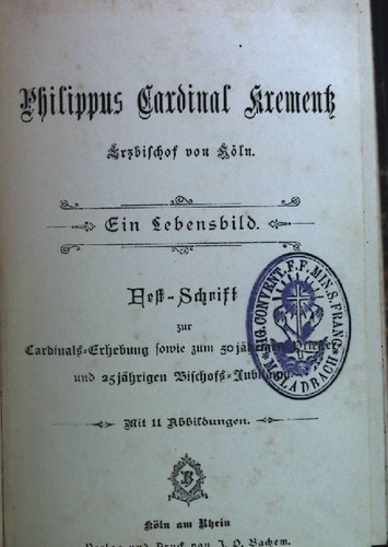 Philippus cardinal krementz - philippus,
