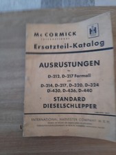 Ersatzteilliste  Mc Cormick IHC Ausrüstungen  D212 D214 D217 D320 D324 D430 D436