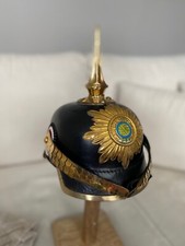Pickelhaube Königreich Sachsen Kaiserreich  NEU & ungetragen Ausstellungsstück