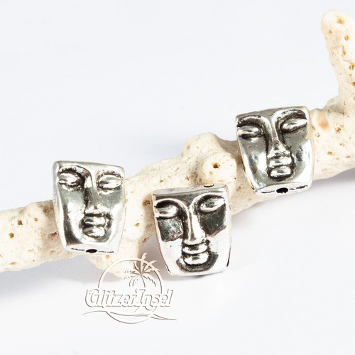 Metallperlen art gesicht - 5x,