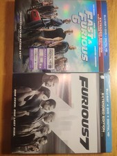 THE FAST AND THE FURIOUS Part 6 E 7 Blu Ray + DVD USA Import Free Region Extended